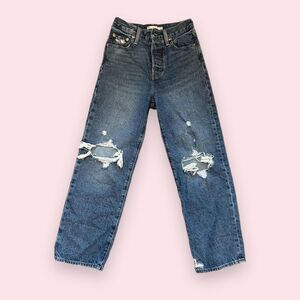 Levi's ribcage straight ankle dark jeans size 25"